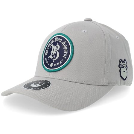 Bearded Man - Cinza flexfit Boné - Legacy Crest Wooly Combed Silver Flexfit @ Hatstore