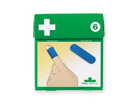 Dahl Medical Plåster plast blå detectable Nr.6 50/fp - Lyreco - Skyddsutrustning - Första Hjälpen - Förband och Refill
