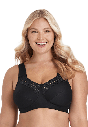 Miss Mary of Sweden Broderie Anglaise Bomulls-bh Utan Bygel Bh Dam Svart 105c