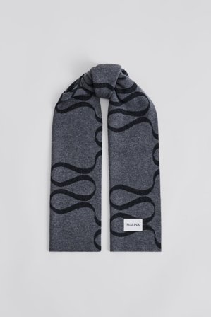 Malina - Monogram scarf - One Size - Grey