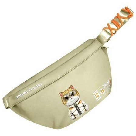 Nimmy Crossbody Cool&Cute 2.0 katt axelremsväska - grön