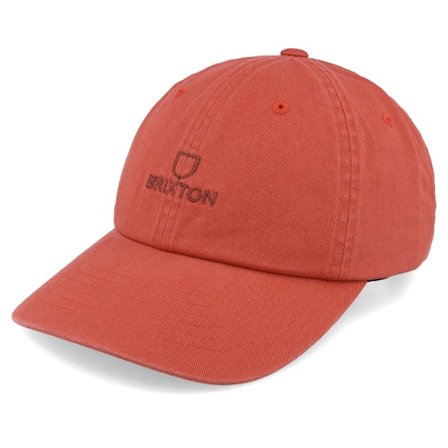 Brixton - Red unconstructed Czapka Z Daszkiem - Alpha Cap Marsala Red Vintage Wash Dad Cap @ Hatstore