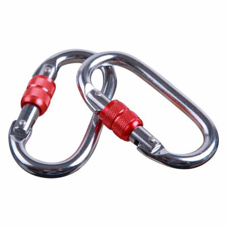 Nye 2 stk. Twist Lock Karabinhager, Holder 1200 kg, Selvlåsende Aluminium Karabinhager, til Hængekøjer, Nøgleringe, Låsehunde