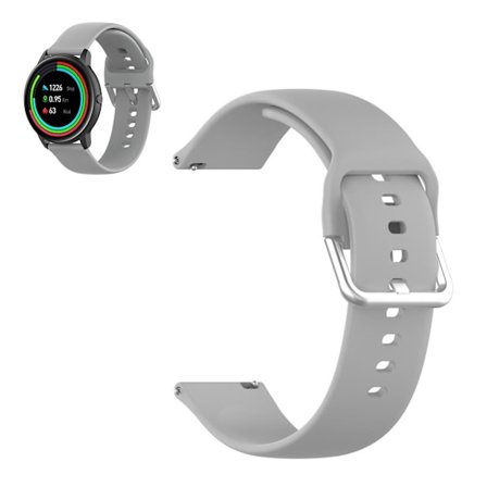 22mm Universal silicone sports watch band - Grey / Size: S