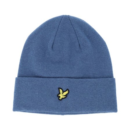 Lyle & Scott - Blau cuff Mütze - Basic Beanie Deep Water Cuff @ Hatstore