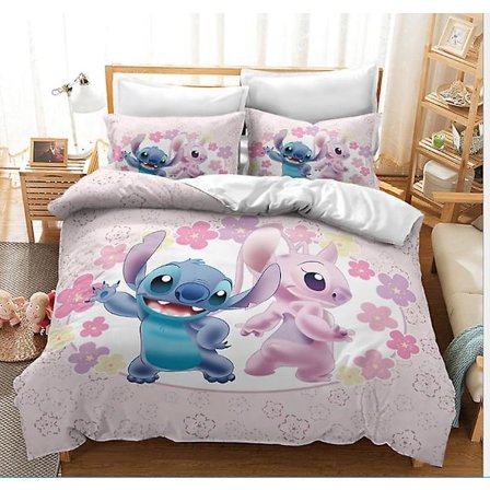 Sti11 Stitch 3d-trykt sengetøysett dynetrekk dynetrekk putevar barn gave Db