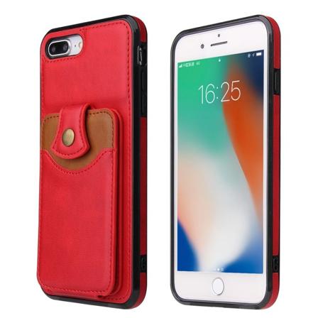 Smidigt Skal med Kortfack - iPhone 7 Plus Röd