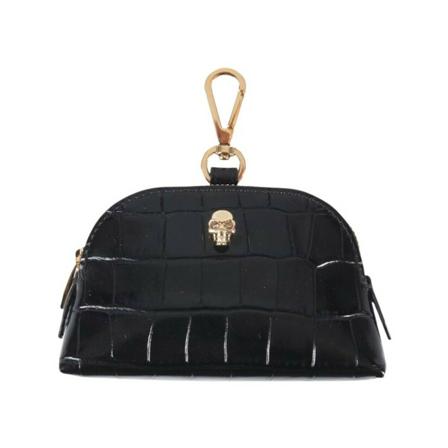 Alexander McQueen Pung Sort, Dame Punge og Kortholder, Størrelse: ONE Size