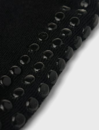 name it Nmmwaksi Wo/Bl Terry Sock W/Non Skid - Black - 25-27