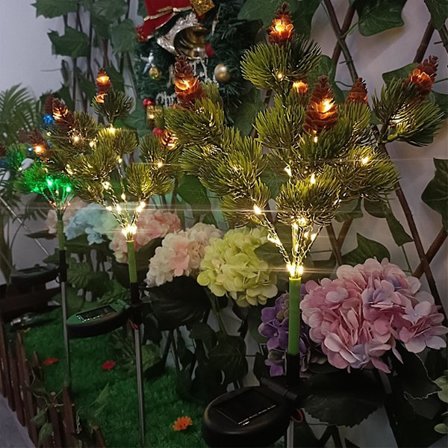 Dekorationsljus för jul utomhus trädgård terrass gräs balkong fest med påle