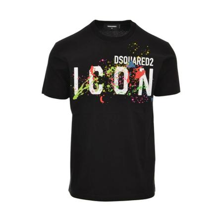 Dsquared2, T-Shirts Zwart, Heren, Maat:2XL,Katoen