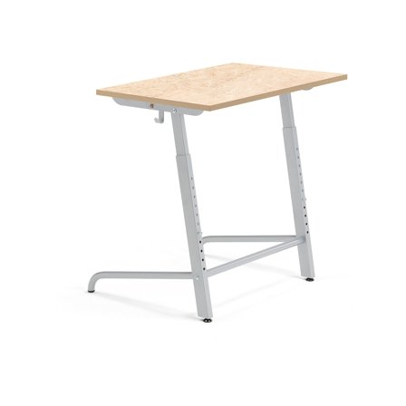 Schülertisch AXIOM, silber, Linoleum, beige