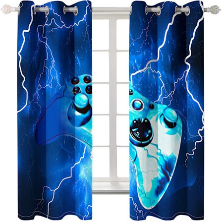 Mörkläggningsgardiner för pojkar och tonåringar 132 x 160 cm Modern stil Videospelgardiner för barn och flickor