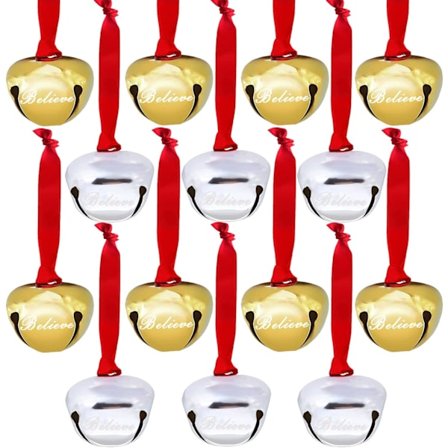 Uskon Kellot Koriste, Reki, Joulukuusi, Joulunauha, Polar Express DIY-lomalle, Käsityöt, Koti, Häät, Koristelu, 64 osaa, 4 cm