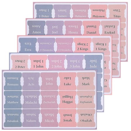 5 ark Bibel faner Bibel indeks faner Bibel kapitel faner Bibel bog faner Bibel faner til kvinder Studiebibel