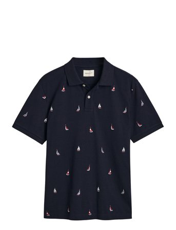 Embroidered Graphic Polo Blue GANT