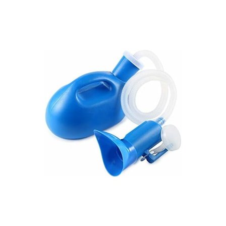 2000ml Unisex Bærbar Urinflaske med Slange til Rejser Bil Camping Hospital (Blå)