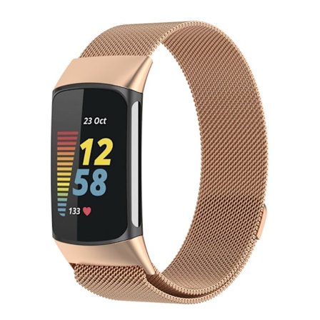 Milanese Loop Armband Fitbit Charge 6 Roséguld
