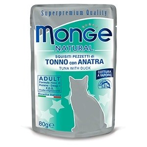Monge Natural Superpremium Cotti a Vapore Con Tonno E Anatra Cibo