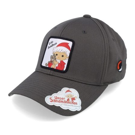 Unser Sandmännchen - Grå flexfit Keps - Sandmännchen With Cat Dark Grey Flexfit @ Hatstore