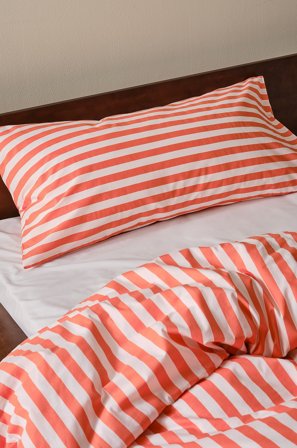 Jotex - Putevar 50x90 Cm Korall/hvit - KAYO - Kjøp Putevar hos Jotex