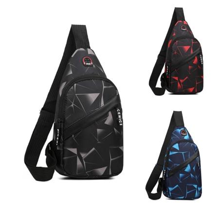 Crossbody-väska för män Kort reseväska red singe layer black double layers