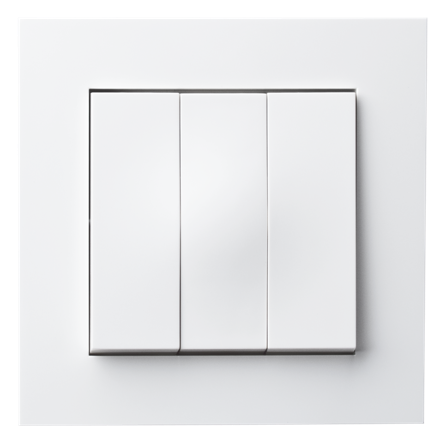 ELKO Plus 1+1+1 bryter innfelt polarhvit