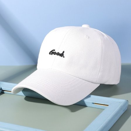 Dotpet Baseballkeps Tvättat Full Cap Frayed Solhatt Herrar och Dam Ny Hatt(Vit)