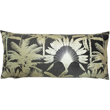 Paoletti Malaysian Palm Foil Printed Cushion Cover 70cm x 33cm