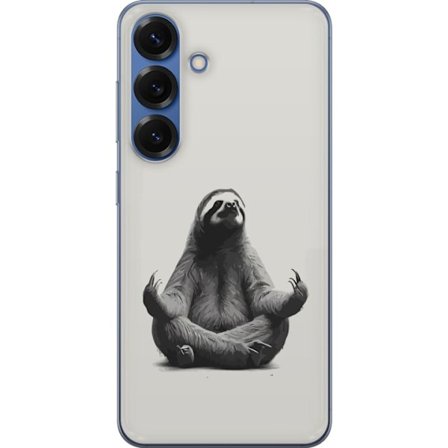 Kompatibel Mobilcover til Samsung Galaxy S25+ Afslappet dovendyr i meditation, sød fredelig design der spreder rolig energi med humoristisk charme og