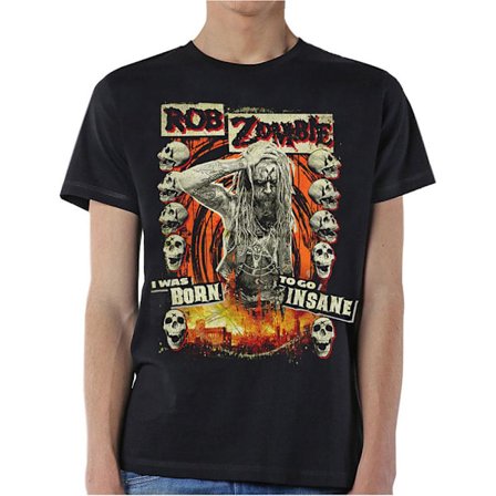 Rob Zombie Unisex Vuxen Born To Go Insane T-Shirt XL Svart