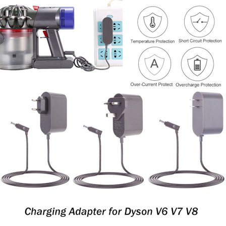 Laddningsadapter för Dyson V6 V7 V8 EU-kontakt