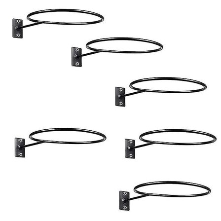 6-pakning Veggmontert Ballutstilling Balloppbevaring Ballstativ Ballholder for Basketball Fotball Volleyball Fotball-PO-