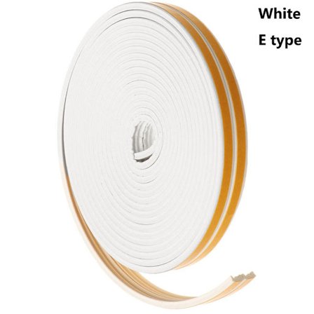 5 / 10m tetningslist Vindusdør Uttrækkslukker HVIT 5M E Hvit