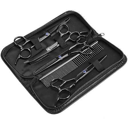 2024 Pet Grooming Scissors Kit 7Pcs - Klippe- og tynningsverktøy for hund og katt frisør