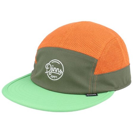 Djinns - Grön 5panel Keps - Soft Fc Summer Knit Olive/Green/Orange 5-Panel @ Hatstore