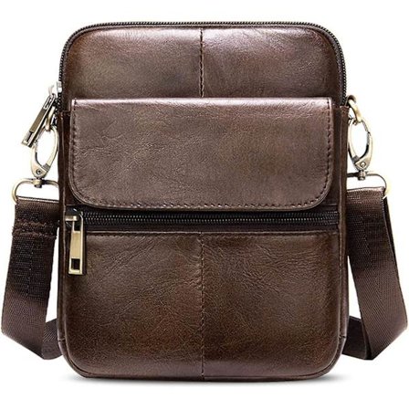 Unisex Crossbody-väskor Liten axelväska Messenger Läder Messenger Bag för män Kvinnor Axelväskor Portfölj Resväska Business University School C