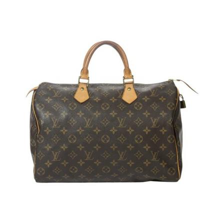 Louis Vuitton Vintage, Pre-owned Speedy 35 Monogram Handbag Bruin, Dames, Maat:ONE Size