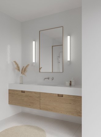 Malaika vegglampe H68 - hvit