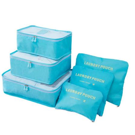 6 St Resevattentäta Kläder Sorteringsväska Förpackning Blue