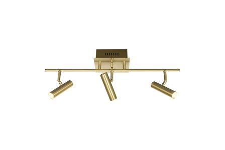 Aneta Lighting ARTIC takspot rett 3-lys, matt messing, 3 x 6W LED