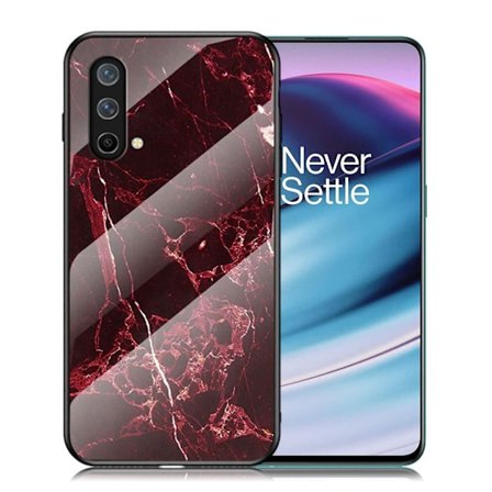 Fantasy Marmor OnePlus Nord CE 5G skal - Blodröd Marmor