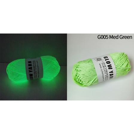 Funksjonelt Glow Polyester Lysende Tykt Garn 2mm Mørkegrønn