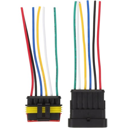 Vandtætte 6-Pin Han- og Hun Bil Ledningsstik - Elektriske Stik til Automobilbrug