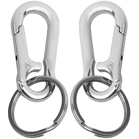 WABJTAM avaimenperä, 2 kpl metalliavainrengas karabiinihaka avaimenperä avaimenperät askarteluun hummerilukot kääntyvät pidikkeet avaimenperä miehille