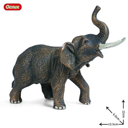 Oenux Simulering Vild Dyr Løve Tiger Elefant Hest Yak Model Action Figurer Farm Ko Ged PVC Pædagogisk sødt legetøj til børn