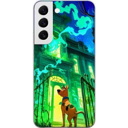 Kompatibelt Mobilskal till Samsung Samsung Galaxy S22 5G Scooby Doo affisch hemsökt hus tecknad serie mysterium hund retro spöke grön kuslig Hallow