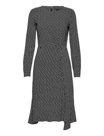 Ls Ecovero Twist Dress Polvipituinen Mekko Musta Superdry