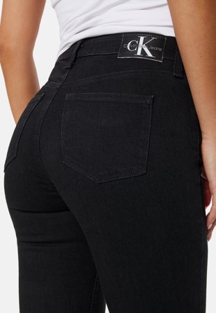Calvin Klein Jeans High Rise Skinny CKunfiltered 1BY Denim Black Klær
