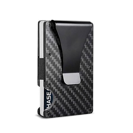 Rfid Kolfiber Män Plånböcker Märke Metall Smal Tunn Man Plånbok Pengaväskor Små Mini Aviator Magic Wallet Plånböcker